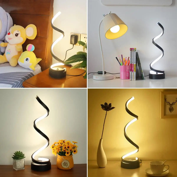 Spiral LED Table Lamp | Modern Spiral Table Lamp | TrueLuminescence