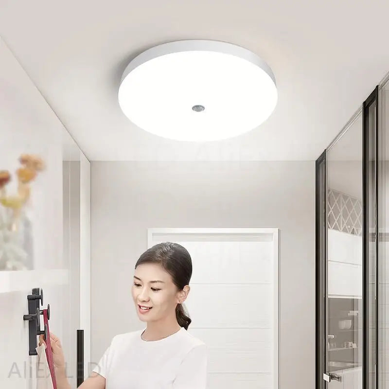 PIR Motion Sensor LED Ceiling Light - Smart Home Lighting for Hallways & Rooms (12W-40W)