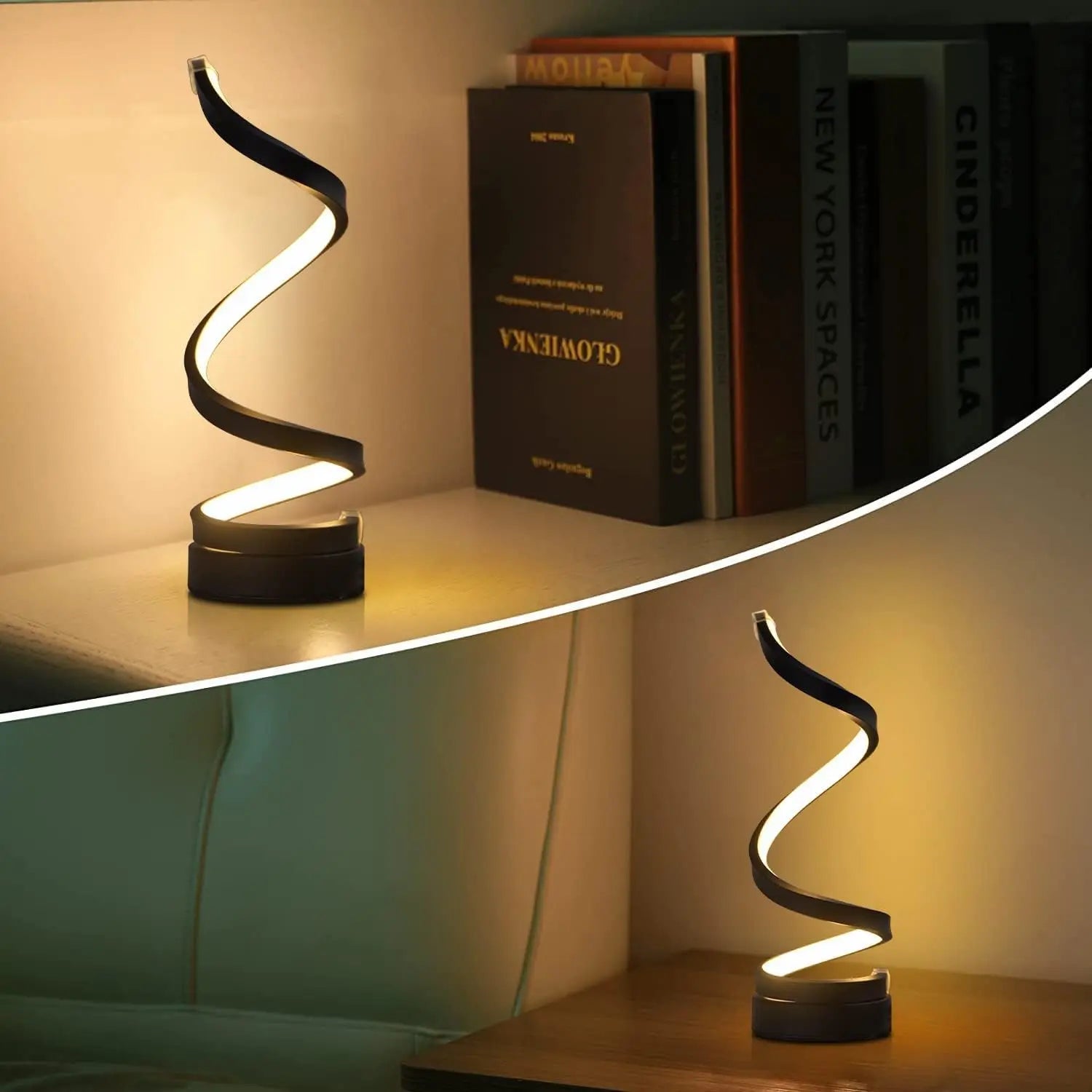 Spiral LED Table Lamp | Modern Spiral Table Lamp | TrueLuminescence